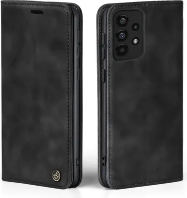 Produktbild von Handy Hülle für Samsung Galaxy A73 5G Klapphülle Bookcase Flip Cover Handy Tasche Etui Farbe: Schwarz