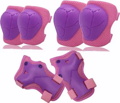 Produktbild von Kniebraces für Inline-Skater - Set von 6 Stücken - Paar-Paar - Große Größe - Kinder- und Erwachsenen-Schutzausrüstung