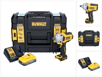 Productafbeelding van DeWalt DCF 892 H1T accu slagmoersleutel 18 V 813 Nm 1/2" borstelloos + 1x Powerstack accu 5.0 Ah + lader + TSTAK