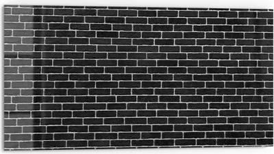 Produktbild von DEQORI Küchenrückwand Glas 80x40 cm 'Monolith der Stärke' Spritzschutz Bad Rückwand Küche