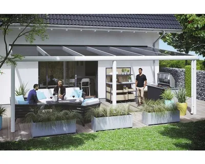 Produktbild von Terrassenüberdachung SKAN HOLZ Garda 648x357 cm weiß