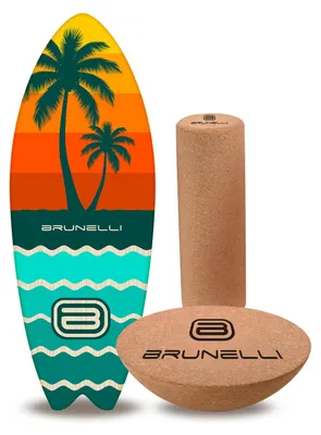 Obrázek produktu pro Kompletní sada Brunelli Balance Board: balanční deska, polokoule, korková váleček – obsah: váleček + polokoule + deska 87 cm