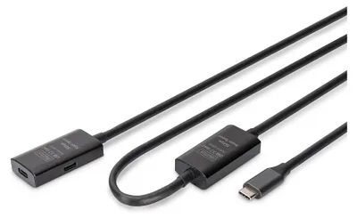 Produktbild von DIGITUS Verlängerungskabel USB-C->USB-C St./Bu. 5G   10,00m