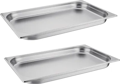 Produktbild von Vogue GN-Behälter GN1/1 - 4cm - 2 Behälter - Edelstahl