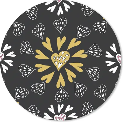 Produktbild von MuchoWow® Mauspad Mousepad Mädchen - Herz - Schnittmuster - Mädchen - Kinder - Kinder 20x20 cm - Mousepads - Maus Mat - Pad - Mausunterlage - Schreibtischmatte