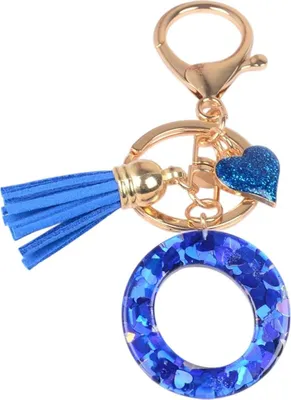 Immagine prodotto di Portachiavi Alfabeto O Blu Scuro - Eleganza Unica KP37874
