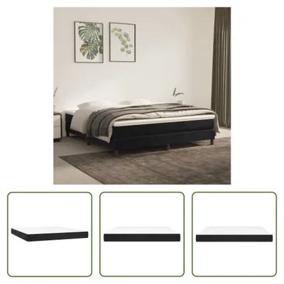 Immagine prodotto di The Living Store Materasso a molle insacchettate nero 160x200x20 cm in velluto