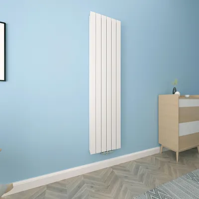 Produktbild von Acezanble Design Heizkörper Flach 1800 x 450 mm Weiß Doppellagig Vertikal Paneelheizkörper Mittelanschluss Radiator Heizung für Wohnzimmer 1741W