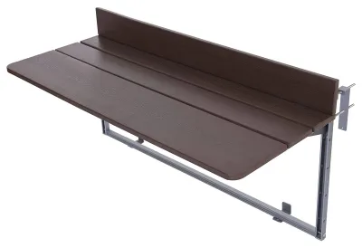 Productafbeelding van Opvouwbare Balkonhangtafel - 5-voudig Verstelbaar - Aluminiumprofiel - Waterdicht - Roestvrij - Ideaal voor Kleine Ruimtes - Balkontafel