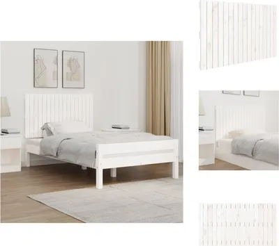 Produktbild von vidaXL Wand-Kopfteil Weiß 108x3x60 cm Massivholz Kiefer -  Kopf- & Fußenden