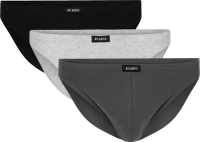 Produktbild von Mini-Slips Atlantic grau schwarz 95% Baumwolle elastisch M