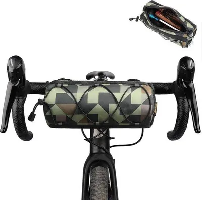 Produktbild von Famanu Fahrradtasche für Lenker - Camouflagegrün