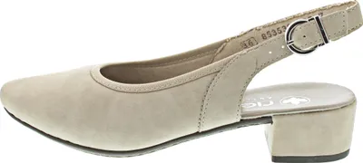 Produktbild von Rieker Damen Pumps einfarbige Slingpumps mit kleinem Blockabsatz 47060, Größe:39 EU, Farbe:Beige
