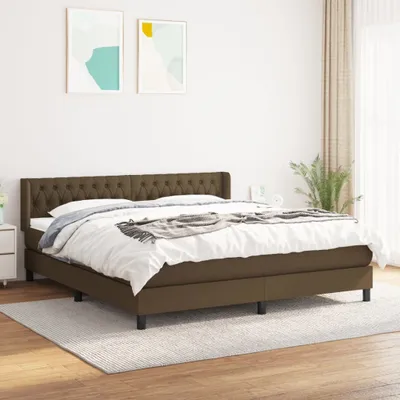 Produktbild von Maison Exclusive - Boxspringbett mit Matratze Dunkelbraun 180x200 cm Stoff
