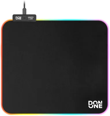 Productafbeelding van DON ONE - AMATO Muismat met LED-verlichting, groot formaat L - Zachte oppervlakte, 45 x 40 cm (voor computer)