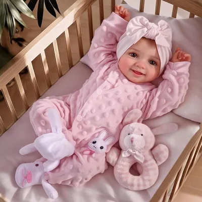 Obrázok produktu pre Bábika Reborn – Realistická bábika – Na hranie a fantáziu – Mäkké látkové telo – 43 cm – Ružová