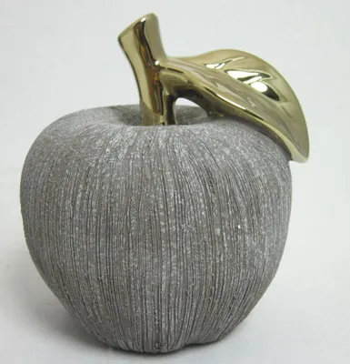 Produktbild von Keramik Deko-Apfel Sand-Gold, ca. 13,0x11x11cm H/B/T