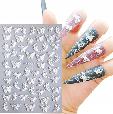 Produktbild von 5D Nail Art Sticker SCHMETTERLING Muster
