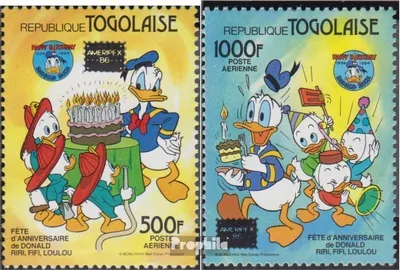 Produktbild von Briefmarken Togo 1986 Mi 1962-1963 (kompl.Ausg.) postfrisch Donald Duck