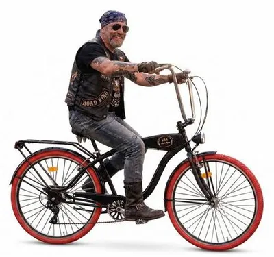 Zdjęcie produktu dla Rower Dallas Cruiser Men 28" 7spd GE - czarny z czerwonym