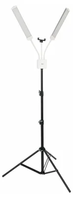 Produktbild von Dual Arm LED-Schönheitslicht für Wimpernverlängerung Make-up Maniküre dimmbar mit Handyhalter weiß