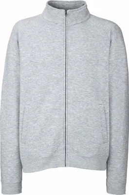 Produktbild von Fruit Of The Loom Herren Premium 70/30 Sweatjacke / Sweatshirt-Jacke / Sweatshirt mit Reißverschluss RW3165 (2XL) (Grau meliert)
