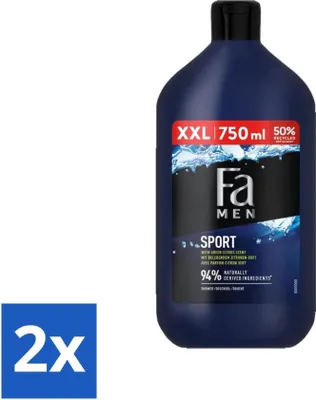 Produktbild von Fa Men - Sport - Duschgel - Grüne Zitrone - 750 ml - Vorteilspack - 2 Stücke