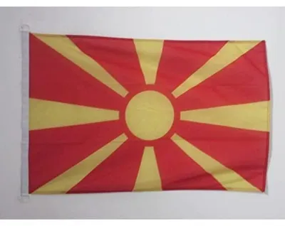 Bootflagge Mazedonien 150x90 cm, Polyester, wetterfest