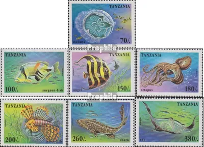 Produktbild von Briefmarken Tansania 1995 Mi 2033-2039 (kompl.Ausg.) postfrisch Meerestiere