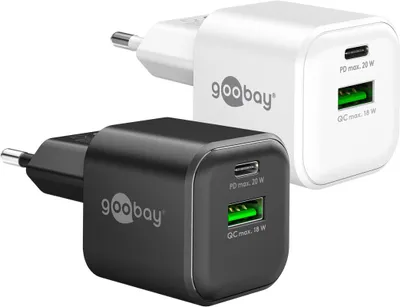 Produktbild von 20 W USB-C PD GaN Dual-Schnellladegerät Nano schwarz