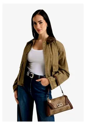 Produktbild von Schultertasche Karnilla Flap Umhängetasche Latte Logo/Braun hellbraun