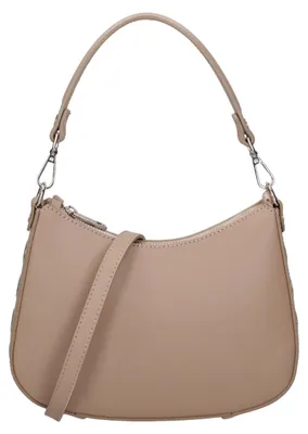 Produktbild von Damen-Schultertasche aus echtem Leder mit verstellbarem Riemen  Italy Beige UNICA 26x18x4 cm