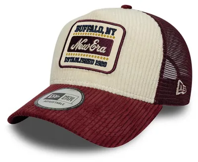 Produktbild von New Era A-Frame Trucker Cord Cap Patch Buffalo NY beige/red