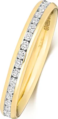 Produktbild von 18 Karat (750) Gold 2,7mm Slight Court Form Diamant Trauring/Ehering/Hochzeitsring Brillant-Schliff 0.46 Karat G - SI1, 51 (16.2); TRS1877018KYRSL