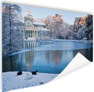 Produktbild von MuchoWow® Poster Madrid - Schnee - Winter 180x120 cm - Fotoplakat