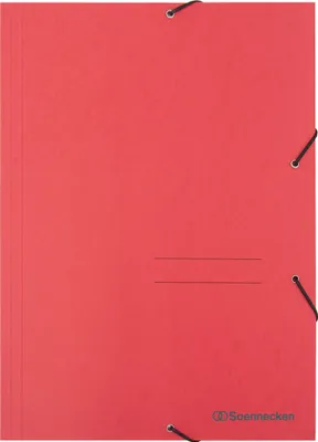 Image de Soennecken Eckspanner 1472 DIN A4 3Klappen und Gummizug rot