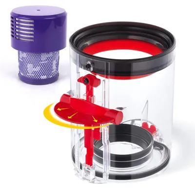 Staubbehälter für Dyson V10, 14,5 cm, mit HEPA-Filter