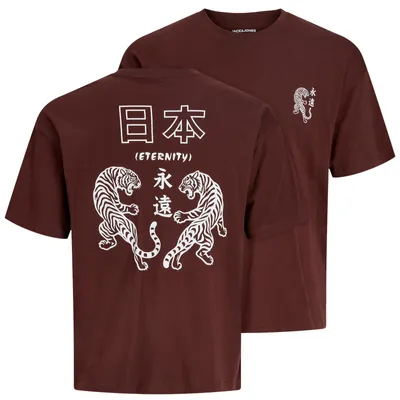 Produktbild von Jack&Jones Übergrößen T-Shirt dunkelbraun JJBOYE