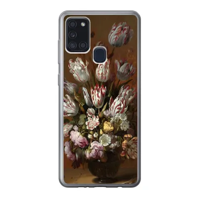 Produktbild von MuchoWow® Handyhülle Schutzhülle Hülle für Samsung Galaxy A21s Kunst - Blumen - Stillleben - Alte Meister - Vintage Silikon Softcase Handy Hülle - Hartschale
