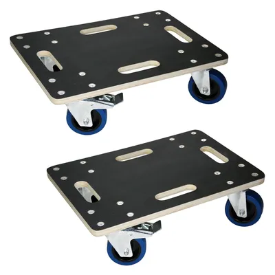 Obrázok produktu pre ECD Nemecko 2x prepravný vozík PP kolieska pojazdná doska s 2x parkovacou brzdou, 35x50 cm, do 800 kg sieťotlačovej dosky, na prepravu nábytku