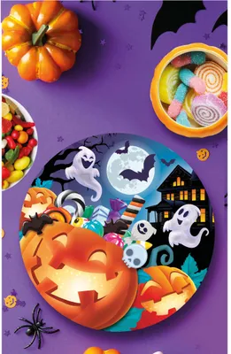 Produktbild von Halloween Kürbisgeist Plastikschale 32cm