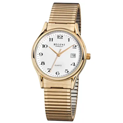 Obrázok produktu pre Regent náramkové hodinky zlaté F-873 Pánske analógové Quartz hodinky URF873