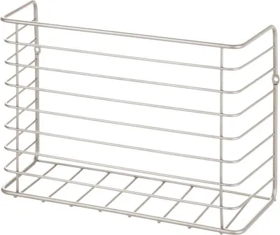 Produktbild von mDesign Hängekorb Gitterbox Aufbewahrung Organizer Schrankkorb Metall Mattsilber
