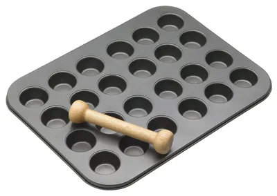 Produktbild von Tartelettblech mit Teigstabilisator, 24 Mulden und Antihaftbeschichtung, 35 x 27 cm