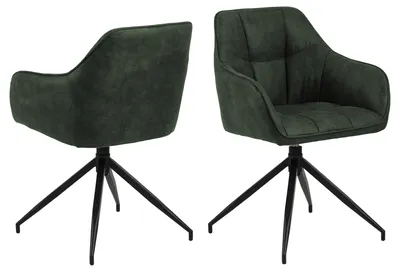 Obrázok produktu pre Design Scandinavia Jedálenská stolička s opierkami Brenda, textil, olivová
