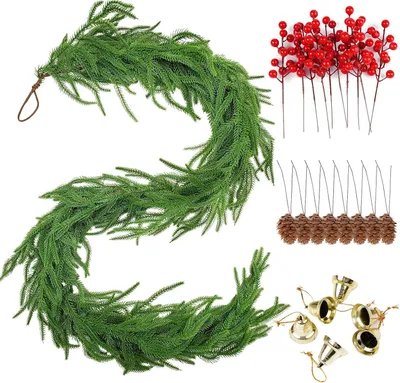 Produktbild von Kunstdennenslinger mit Dekoration, 1,8 m, Weihnachtsdeko für die Wohnung
