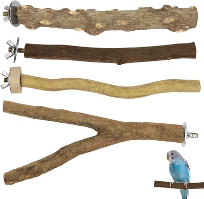 Produktbild von 4 Sitzstangen für Vogelkäfig, aus Holz