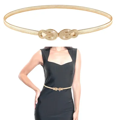 Image de Solidchoice - Ceinture élastique slim pour femmes, disponible en or et en argent