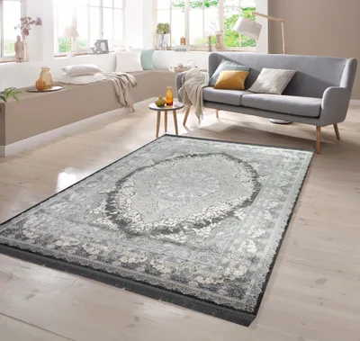 Produktbild von Teppich aus Naturfasern in grau Größe - 160 x 230 cm