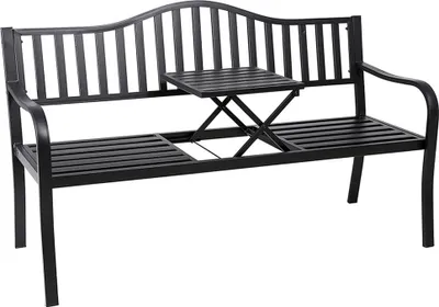 Produktbild von Kondela Garten Bank mit Tisch Dagna - Schwarz